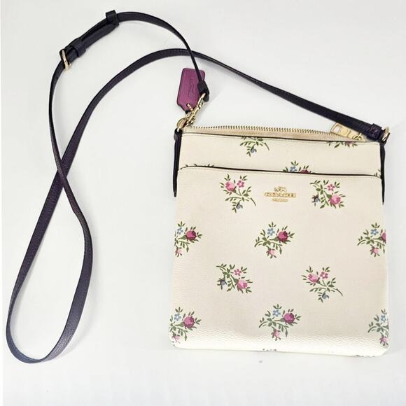 Coach Kitt Messenger Crossbody with Paint Dab Floral Print - Picture 3 of 6
